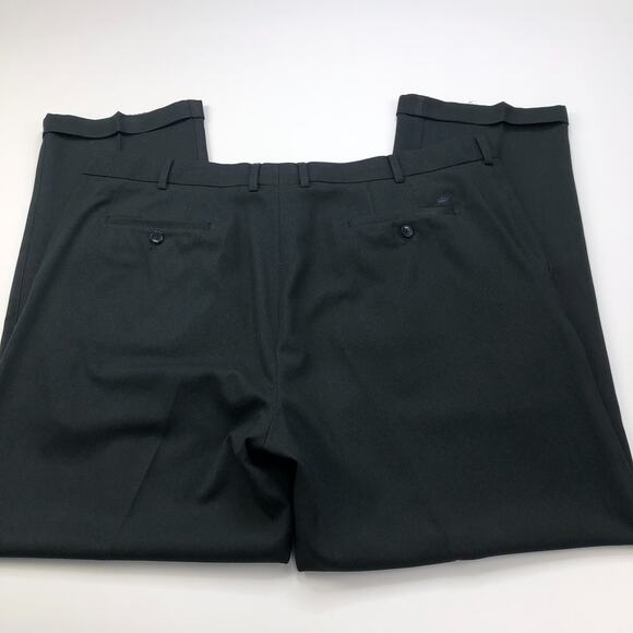 Peter Millar Wicking E4 42x32 (Fits 42W 31L) Golf Flat Chino Slack Pants Black - Picture 1 of 9